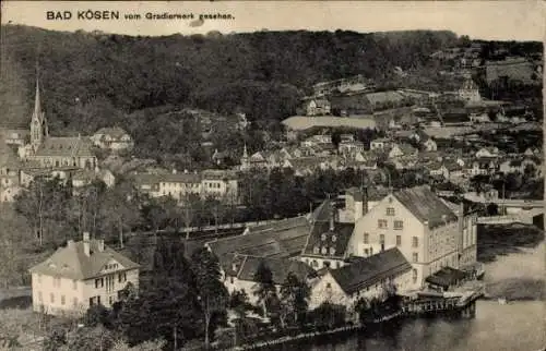 Ak Bad Kösen Naumburg an der Saale, Ortsansicht, Blick vom Gradierwerk