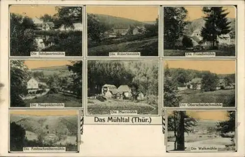 Ak Eisenberg in Thüringen, Mühltal, Schlossertmühle, Robertsmühle, Froschmühle, Walkmühle