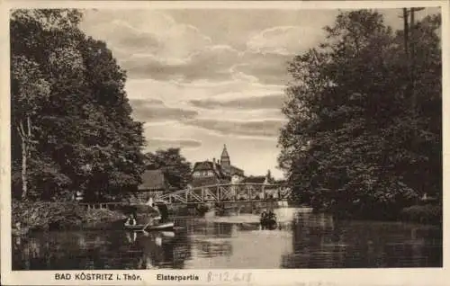 Ak Bad Köstritz in Thüringen, Elster, Brücke