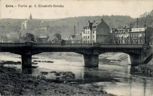 Ak Untermhaus Gera in Thüringen, Elisabethbrücke