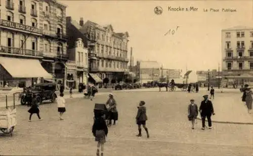 Ak Knokke Heist Heyst Knocke sur Mer Westflandern, La Place Publique