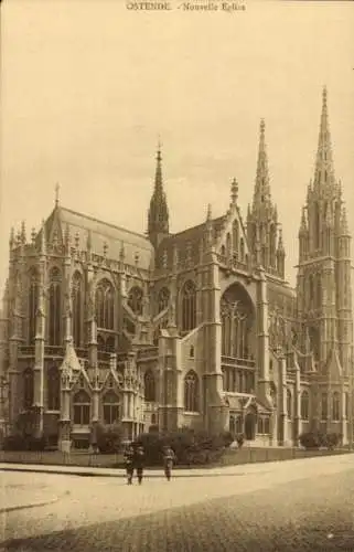 Ak Oostende Ostende Westflandern, Neue Kirche