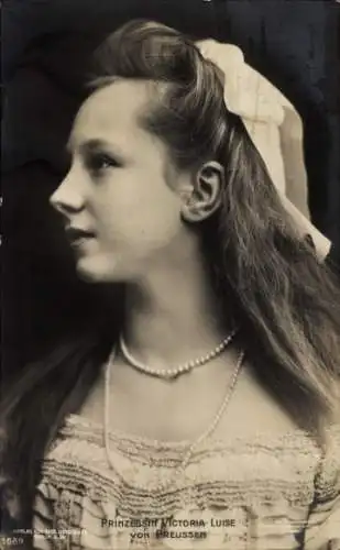 Ak Prinzessin Victoria Luise von Preußen, Portrait im Profil