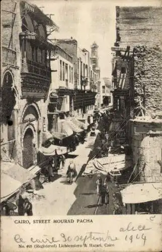 Ak Kairo Kairo Ägypten, Straße Mourad Pacha