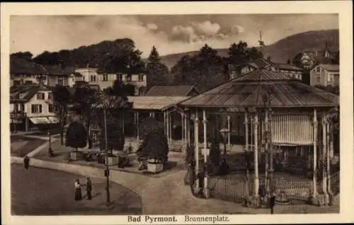 Ak Bad Pyrmont in Niedersachsen, Brunnenplatz