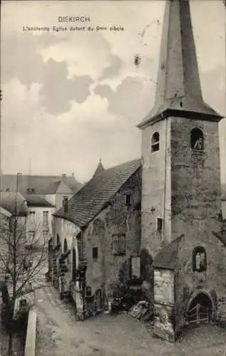 Ak Diekirch Luxemburg, Die alte Kirche aus dem 9. Jahrhundert, Alte Kirche