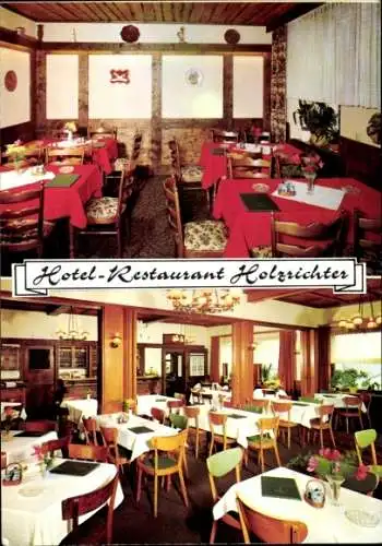 Ak Veserde Nachrodt Wiblingwerde im Sauerland, Hotel Restaurant Holzrichter, Gastraum