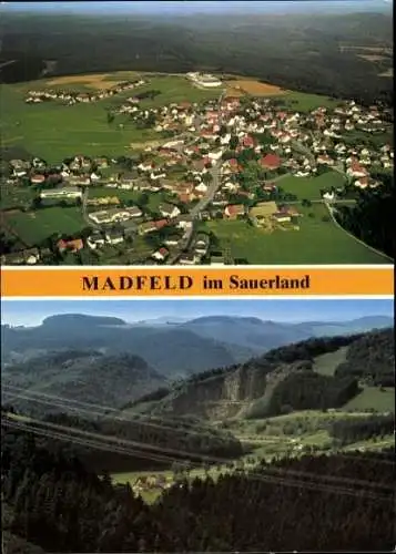 Ak Madfeld Brilon im Sauerland, Fliegeraufnahme, Panorama