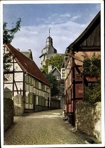 Ak Soest, Blick durch kleine Osthofe, Hohnekirche