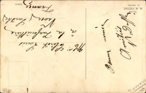 Künstler Ak Portrait einer jungen Frau