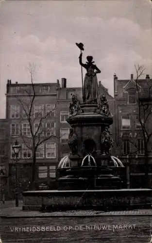 Ak Rotterdam Südholland Niederlande, Freiheitsstatue auf dem Nieuwe Markt