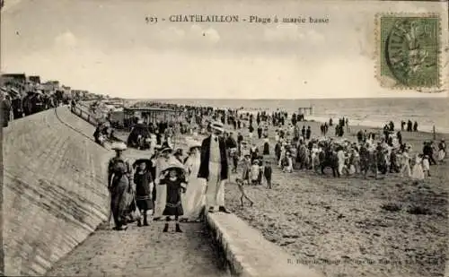 Ak Châtelaillon Charente Maritime, Plage a maree basse