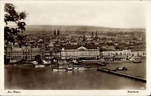 Ak Koblenz am Rhein, Gesamtansicht