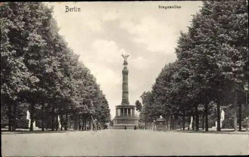 Ak Berlin Tiergarten, Siegesallee, Siegessäule