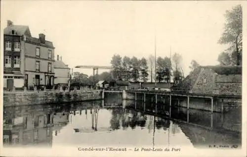 Ak Conde sur l'Escaut Nord, Le Pont-Levis du Port