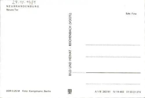 Ak Neubrandenburg in Mecklenburg, Neues Tor