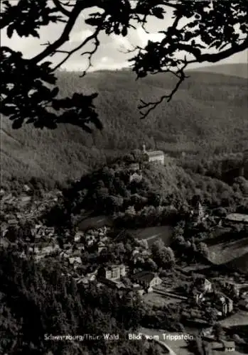 Ak Schwarzburg in Thüringen, Blick von Trippstein, Panorama