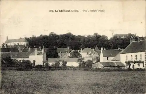 Ak Le Châtelet Cher, Panorama, Nord