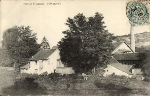 Ak Fontenay Cher, Paysage Sancerrois