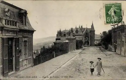 Ak Villers sur Mer Calvados, Rue de la Falaise