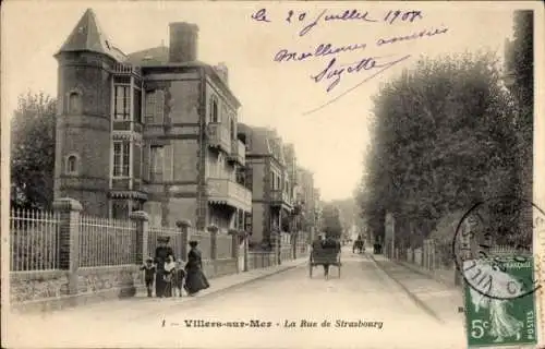 Ak Villers sur Mer Calvados, Rue de Straßburg