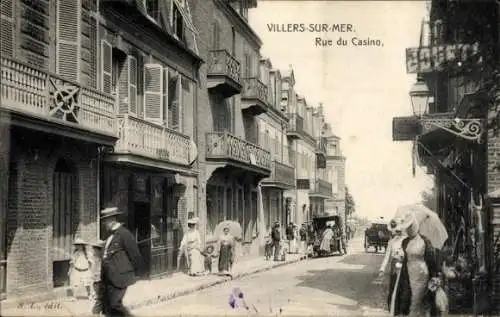 Ak Villers sur Mer Calvados, Rue du Casino