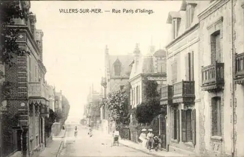 Ak Villers sur Mer Calvados, Rue Paris d’Islings