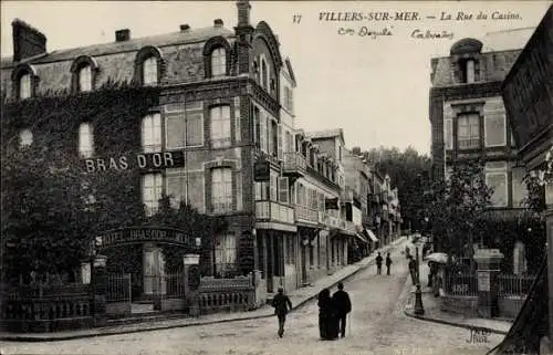 Ak Villers sur Mer Calvados, Rue du Casino