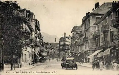 Ak Aix les Bains Savoie, Rue de Geneve