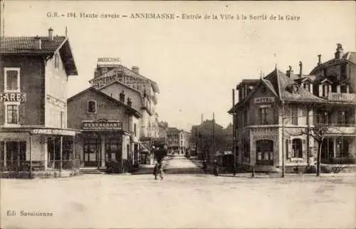 Ak Annemasse Haute Savoie, Eingang zur Stadt, Ausgang vom Bahnhof