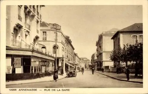 Ak Annemasse Haute Savoie, Rue de la Gare