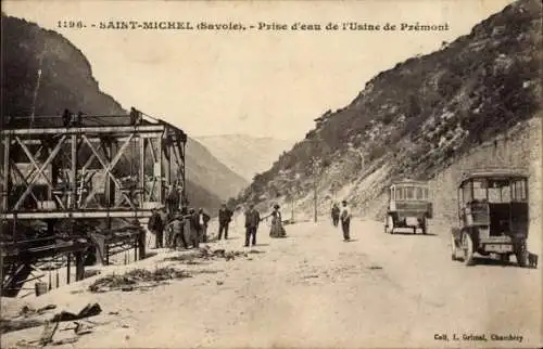 Ak Saint Michel de Maurienne Savoie, Wasseraufnahme der Premont-Fabrik