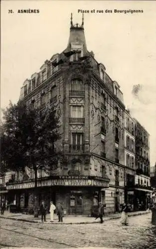 Ak Asnières sur Seine Hauts-de-Seine, Rue des Bourguignons