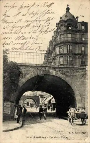 Ak Asnières-sur-Seine Hauts-de-Seine, les deux Voutes