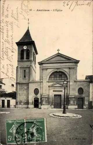 Ak Asnières-sur-Seine Hauts-de-Seine, Kirche