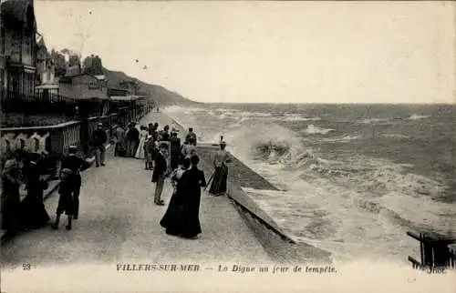 Ak Luc sur Mer Calvados, La Digue, jour de Tempete