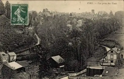 Ak Vire Calvados, vue prise des Vaux