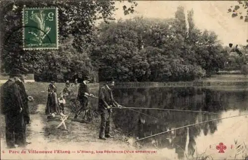 Ak Villeneuve, Parc de Villeneuve l'Etang, Pesheurs