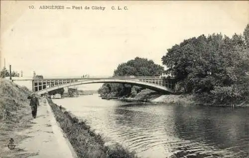 Ak Asnières sur Seine Hauts-de-Seine, Pont de Clichy