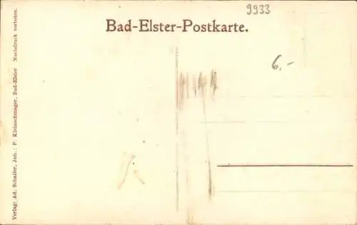 Stadtplan Ak Bad Elster im Vogtland, Gondelteich