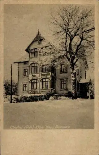 Ak Oberhof im Thüringer Wald, Haus Germania, Winter