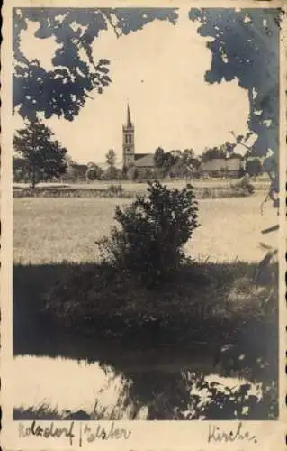 Foto Ak Holzdorf Jessen an der Elster, Kirche