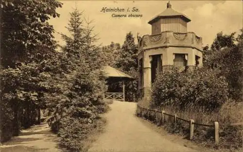 Ak Hainichen in Sachsen, Camera obscura