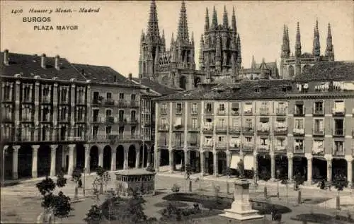 Ak Burgos Kastilien und León, Plaza Mayor