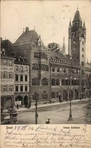 Ak Basel Stadt Schweiz, Neues Rathaus