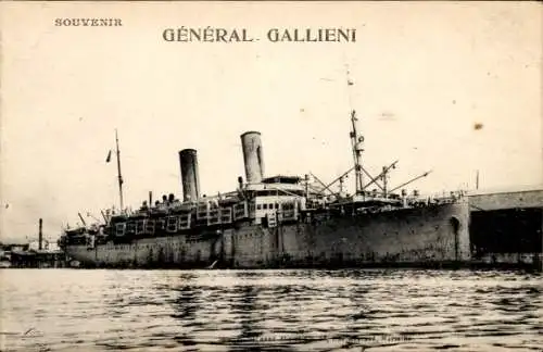 Ak Französisches Kriegsschiff General Gallieni