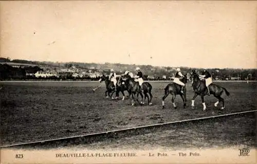 Ak Deauville La Plage Fleurie Calvados, Polo