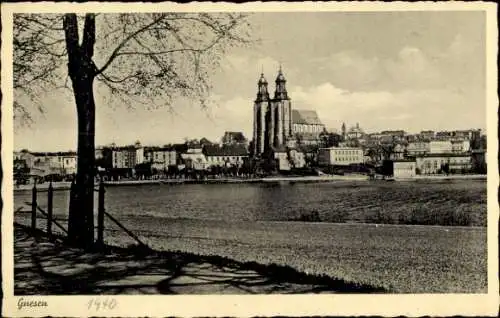 Ak Gniezno Gnesen Posen, Stadtbild