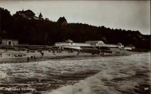 Ak Swetlogorsk Rauschen Ostpreußen, Blick zum Strand vom Meer aus