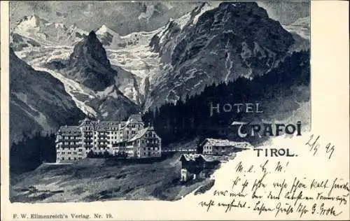 Künstler Ak Trafoi Stilfs Stelvio Südtirol, Hotel